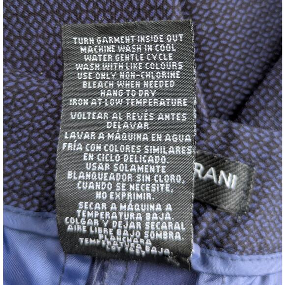 Mario Serrani Italy Mid Rise Cropped Ankle Dress Pants Size 6 Blue Black Career - Picture 9 of 9